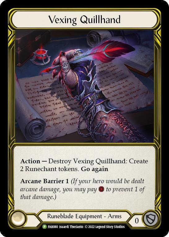 Vexing Quillhand - FAB080 [Flesh and Blood Promo Cards]