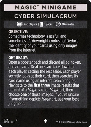 Magic Minigame: Cyber Simulacrum (3) [Phyrexia: All Will Be One]