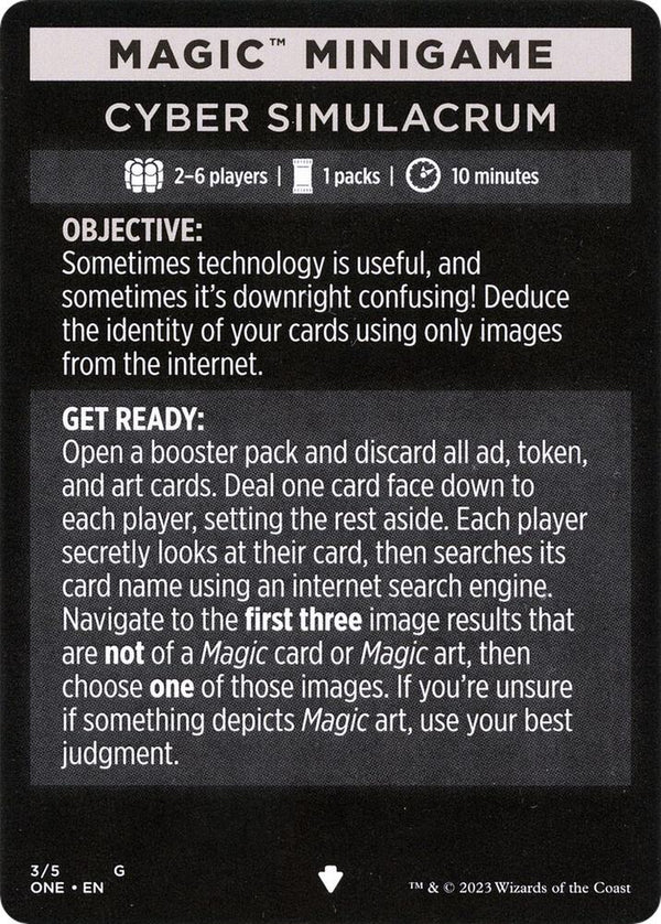 Magic Minigame: Cyber Simulacrum (3) [Phyrexia: All Will Be One]