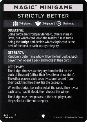 Magic Minigame: Strictly Better (4) [Phyrexia: All Will Be One]