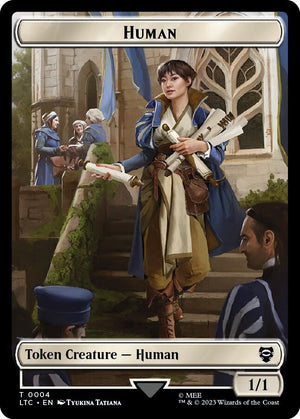 Human // Human Soldier (0001) Double-Sided Token (4 // 1) [Tales of Middle-earth Commander]