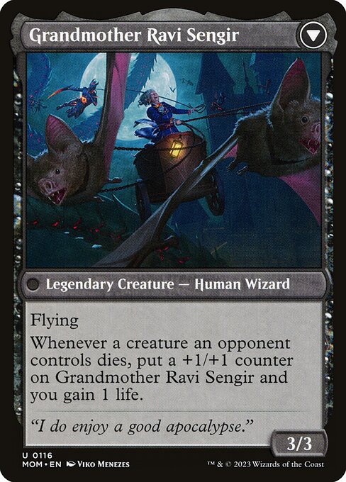 Invasion of Ulgrotha // Grandmother Ravi Sengir (116) [March of the Machine] Reverse