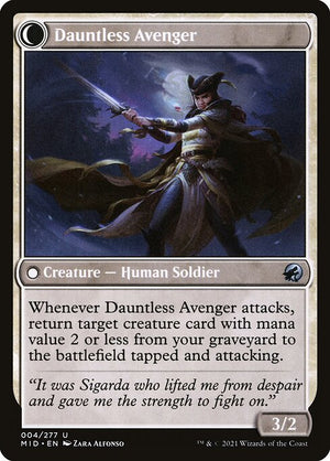 Bereaved Survivor // Dauntless Avenger (4) [Innistrad: Midnight Hunt] Reverse