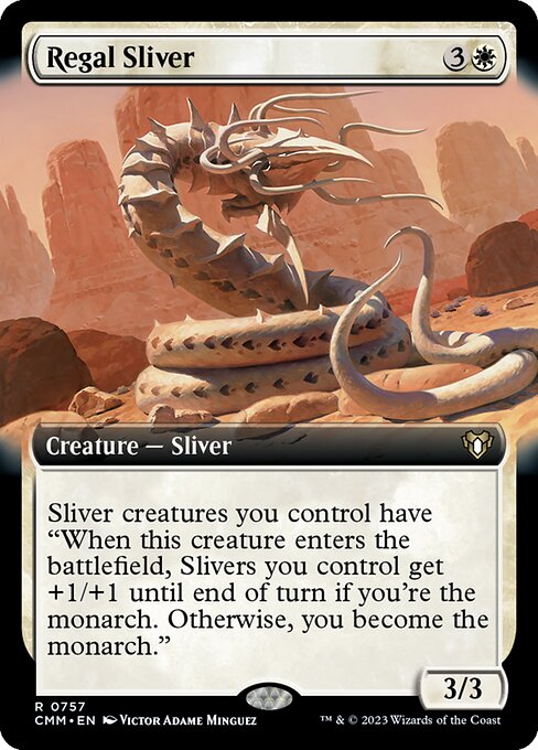 Regal Sliver (757) [Commander Masters] [Extended Art]