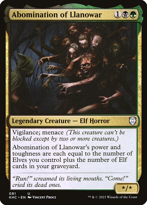 Abomination of Llanowar (81) [Kaldheim Commander]