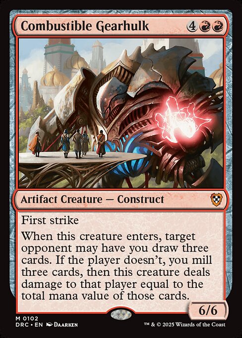 Combustible Gearhulk (102) [Aetherdrift Commander]