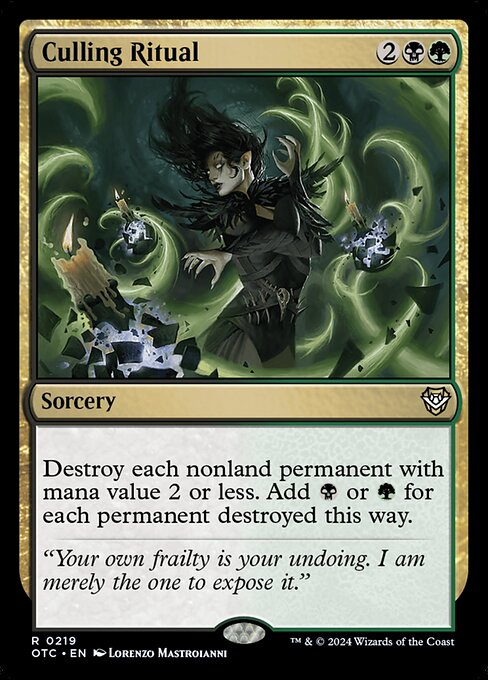 Culling Ritual (219) [Outlaws of Thunder Junction Commander]