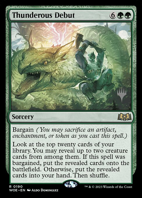 Thunderous Debut (190p) [Wilds of Eldraine Promos]