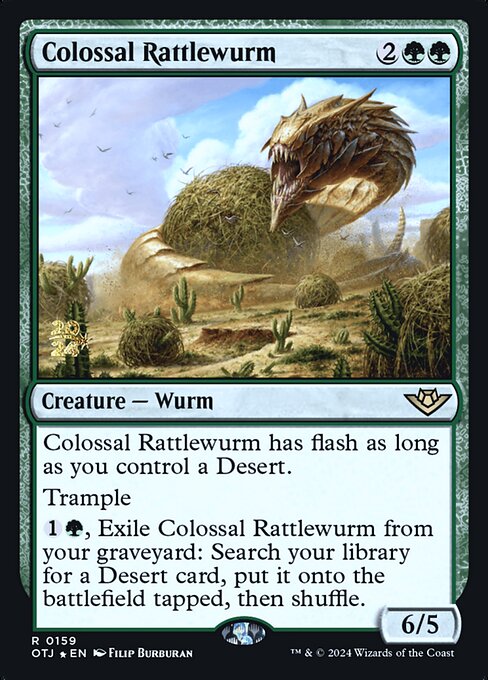 Colossal Rattlewurm (159s) [Outlaws of Thunder Junction Promos]