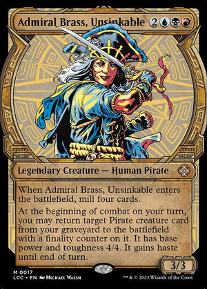 Admiral Brass, Unsinkable (17) [The Lost Caverns of Ixalan Commander] [Showcase]