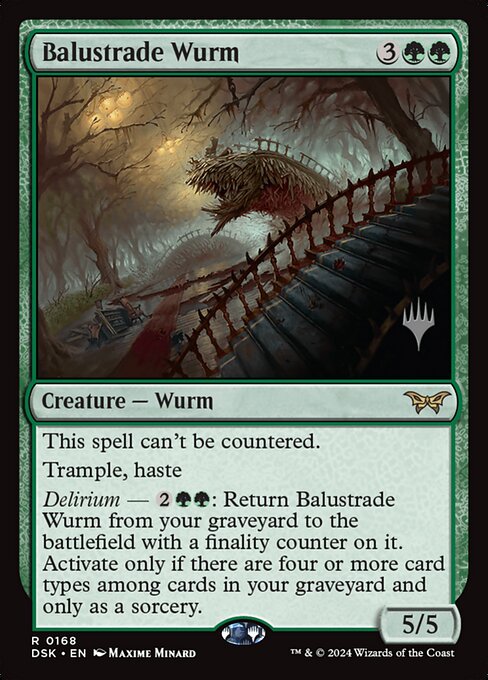 Balustrade Wurm (168p) [Duskmourn: House of Horror Promos]