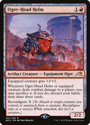 Ogre-Head Helm (155p) [Kamigawa: Neon Dynasty Promos]