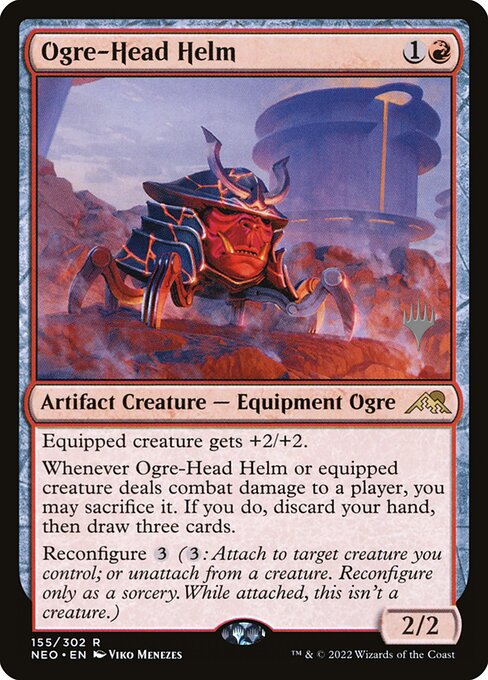 Ogre-Head Helm (155p) [Kamigawa: Neon Dynasty Promos]