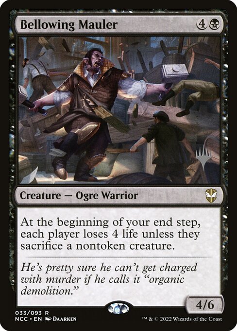 Bellowing Mauler (33p) [New Capenna Commander Promos]