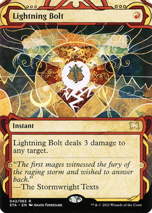 Lightning Bolt (42) [Strixhaven Mystical Archive] [Showcase, Borderless]