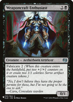 Weaponcraft Enthusiast (KLD-105) [The List]