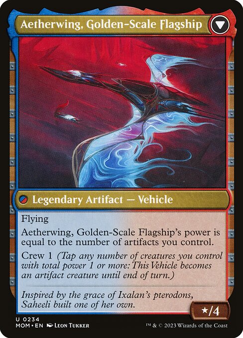 Invasion of Kaladesh // Aetherwing, Golden-Scale Flagship (234) [March of the Machine] Reverse