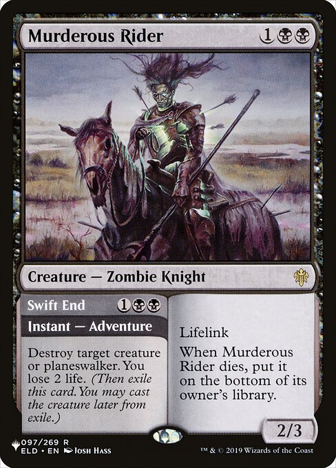 Murderous Rider // Swift End (ELD-97) [The List]