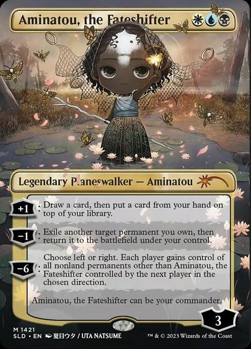 Aminatou, the Fateshifter (1421) [Secret Lair Drop] [Borderless]