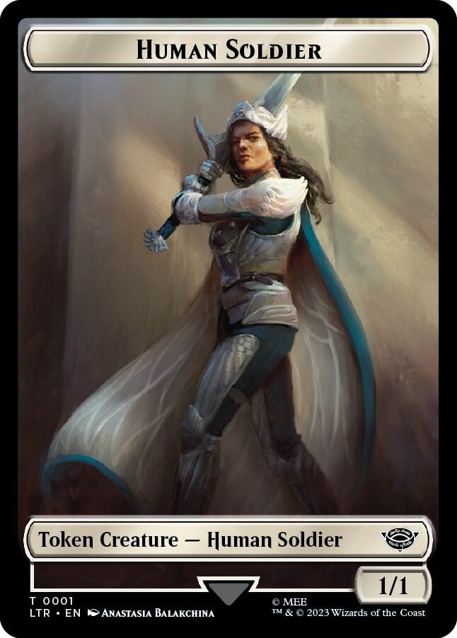 Human Soldier Token (0001) (1) [The Lord of the Rings: Tales of Middle-earth]