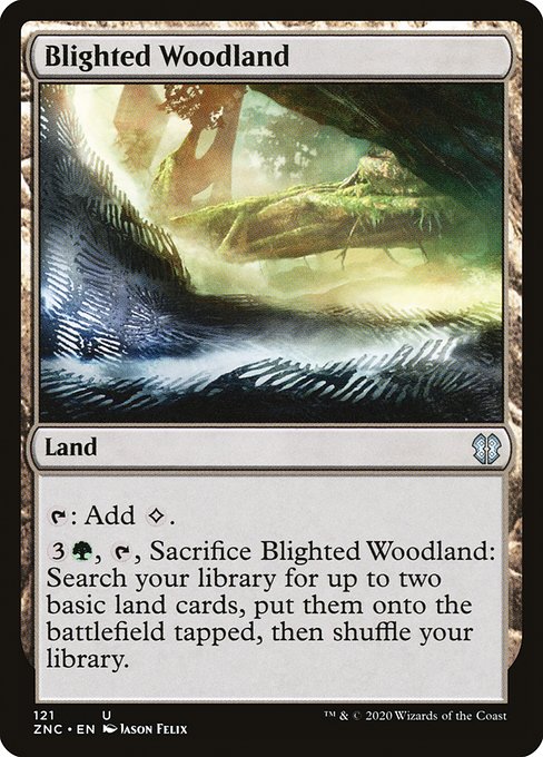 Blighted Woodland (121) [Zendikar Rising Commander]