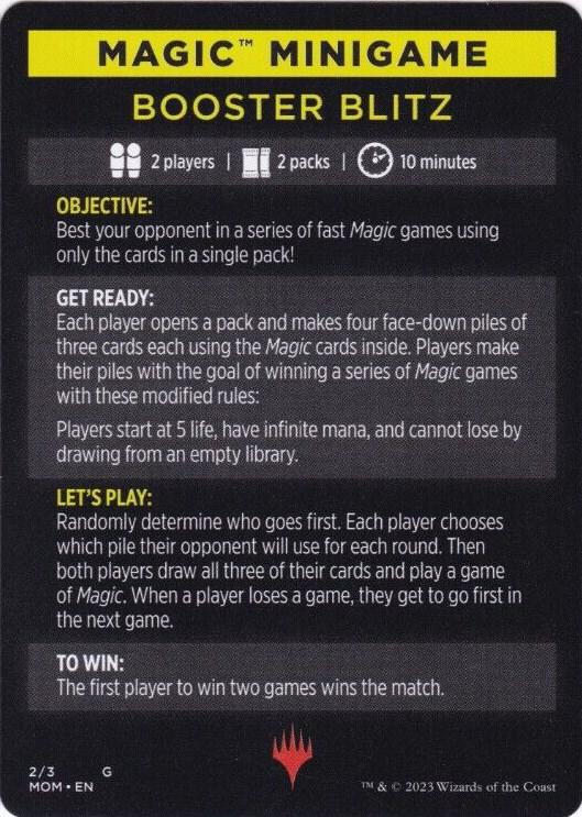 Magic Minigame: Booster Blitz (2) [March of the Machine]