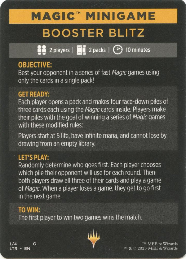 Magic Minigame: Booster Blitz (1) [The Lord of the Rings: Tales of Middle-earth]