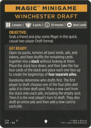 Magic Minigame: Winchester Draft (2) [The Lord of the Rings: Tales of Middle-earth]