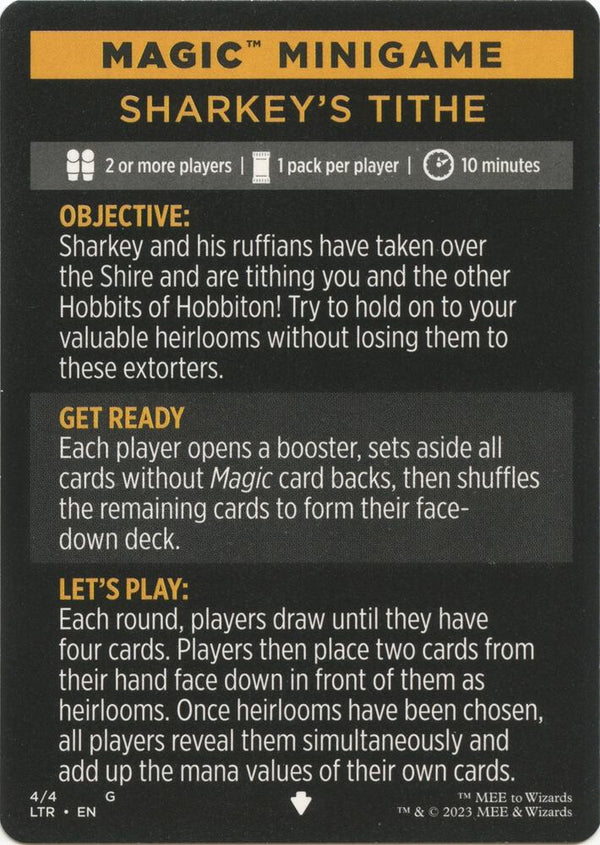 Magic Minigame: Sharkey's Tithe (4) [The Lord of the Rings: Tales of Middle-earth]