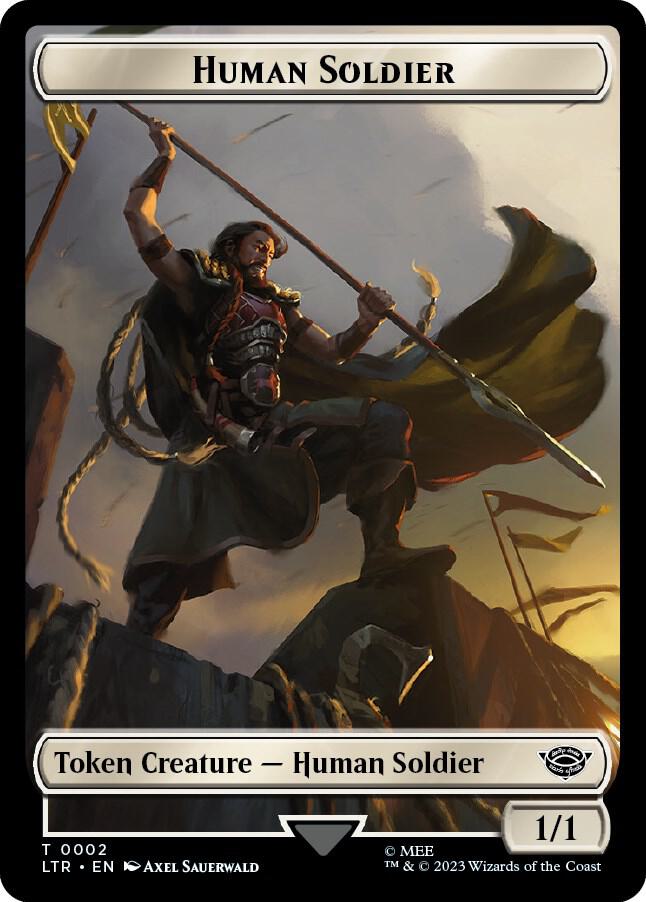 Human Soldier (0002) // Food (0011) Double-Sided Token (2 // 11) [The Lord of the Rings: Tales of Middle-earth]
