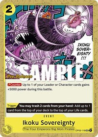Ikoku Sovereignty (OP03-118) [Pillars of Strength Pre-Release Cards]