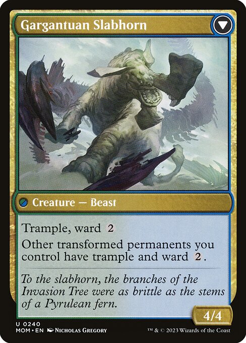 Invasion of Pyrulea // Gargantuan Slabhorn (240) [March of the Machine]