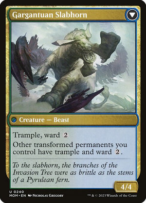 Invasion of Pyrulea // Gargantuan Slabhorn (240) [March of the Machine] Reverse