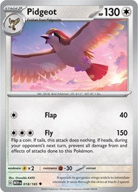 Pidgeot (018/165) [SV Scarlet and Violet 151]