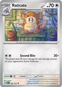 Raticate (020/165) [SV Scarlet and Violet 151]