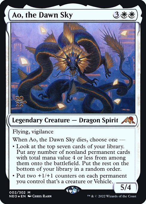 Ao, the Dawn Sky (2s) [Kamigawa: Neon Dynasty Promos]