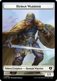 Human Warrior // Zombie Army Double-Sided Token (63 // 69) [Commander Masters]