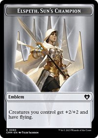 Emblem - Elspeth, Sun's Champion // Copy (0055) Double-Sided Token (80 // 55) [Commander Masters]