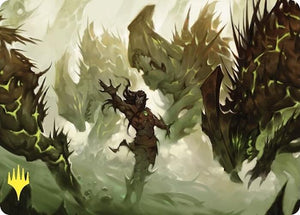 Ezuri's Predation Art Card (Gold-Stamped) (23) [Commander Masters Art Series]