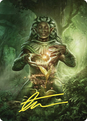 Elvish Mystic Art Card (Gold-Stamped Signature) (41) [Commander Masters Art Series]