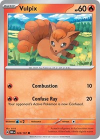 Vulpix (028/197) [SV03 Obsidian Flames]