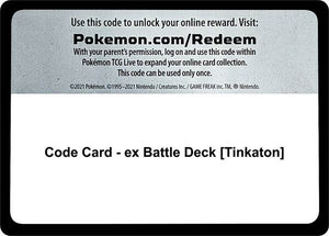 Code Card - ex Battle Deck [Tinkaton] [Miscellaneous Cards and Products]