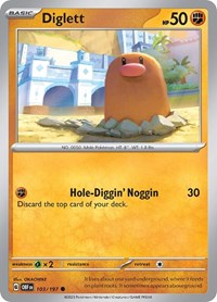 Diglett (103/197) [SV03 Obsidian Flames]