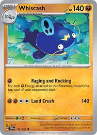 Whiscash (109/197) [SV03 Obsidian Flames]