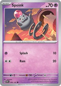 Spoink (090/197) [SV03 Obsidian Flames]