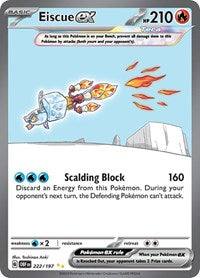 Eiscue ex - 222/197 (222/197) [SV03 Obsidian Flames]