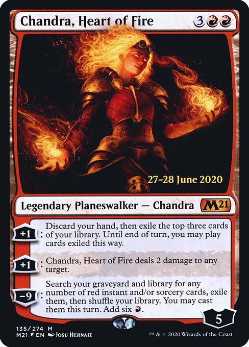 Chandra, Heart of Fire (135s) [Core Set 2021 Promos]