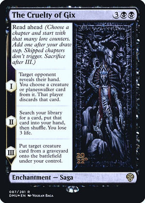 The Cruelty of Gix (87s) [Dominaria United Promos]