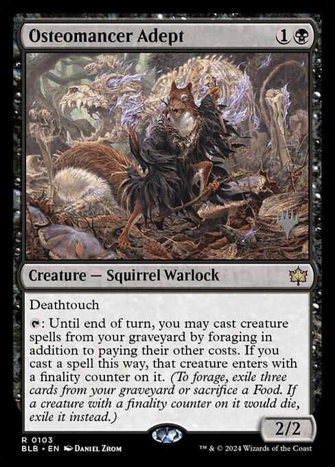 Osteomancer Adept (103p) [Bloomburrow Promos]