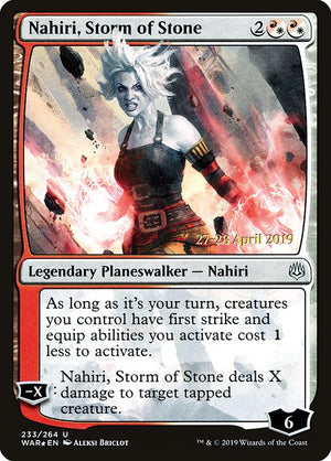 Nahiri, Storm of Stone (233s) [War of the Spark Promos]